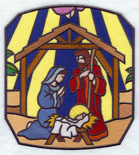 Stained Glass Nativity - Middle Center