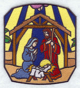 Stained Glass Nativity - Middle Center