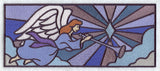 Stained Glass Trumpeting Angel Border