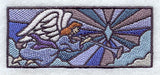 Stained Glass Trumpeting Angel Border