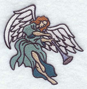 Stained Glass Trumpeting Angel