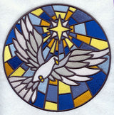 Stained Glass Dove of Peace Circle