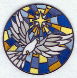 Stained Glass Dove of Peace Circle
