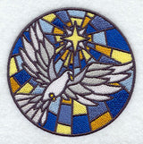 Stained Glass Dove of Peace Circle