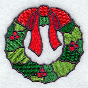 Stained Glass Christmas Wreath