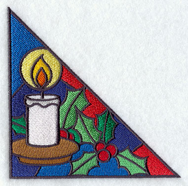 Stained Glass Christmas Candles Corner