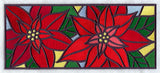Stained Glass Poinsettia Border