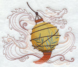 Bamboo Lantern with Asian Dragon