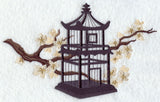Pagoda Birdcage with Almond Blossoms