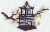 Pagoda Birdcage with Almond Blossoms