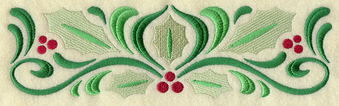 Ornate Christmas Holly Border