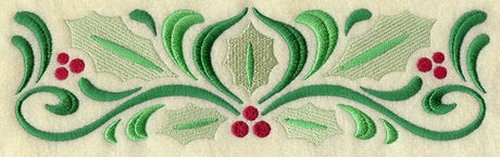 Ornate Christmas Holly Border