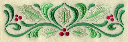 Ornate Christmas Holly Border