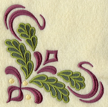 Ornate Christmas Pine Corner