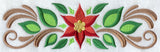 Ornate Christmas Poinsettia Border