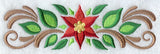 Ornate Christmas Poinsettia Border