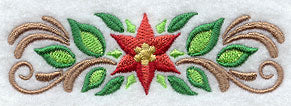 Ornate Christmas Poinsettia Border