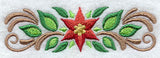 Ornate Christmas Poinsettia Border