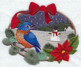 Country Christmas - Bluebird and Snowman