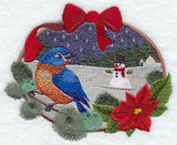 Country Christmas - Bluebird and Snowman