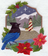 Country Christmas - Steller's Jay and Lighthouse