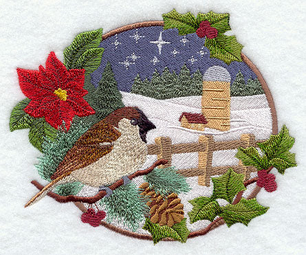 Country Christmas - Sparrow and Silo