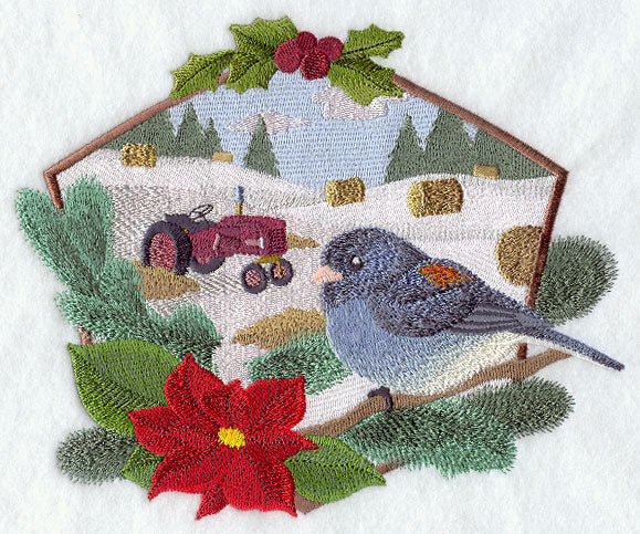 Country Christmas - Junco and Tractor