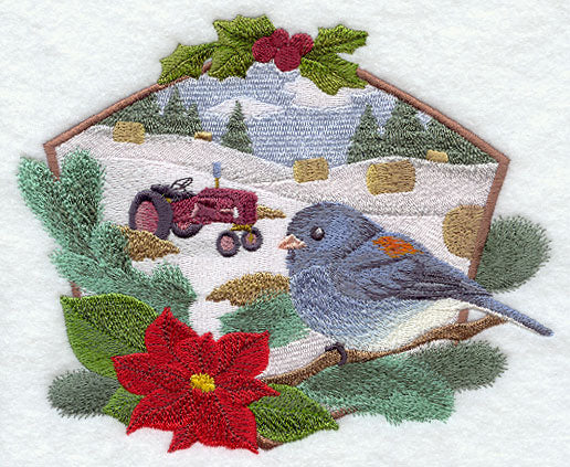 Country Christmas - Junco and Tractor