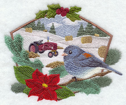 Country Christmas - Junco and Tractor