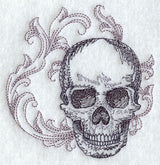 Skull with Baroque Background