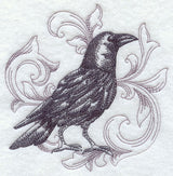 Crow with Baroque Background