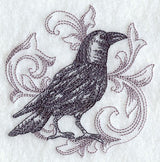 Crow with Baroque Background