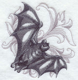Bat with Baroque Background