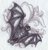 Bat with Baroque Background