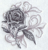 Rose with Baroque Background