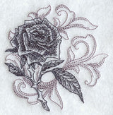 Rose with Baroque Background