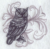 Owl with Baroque Background