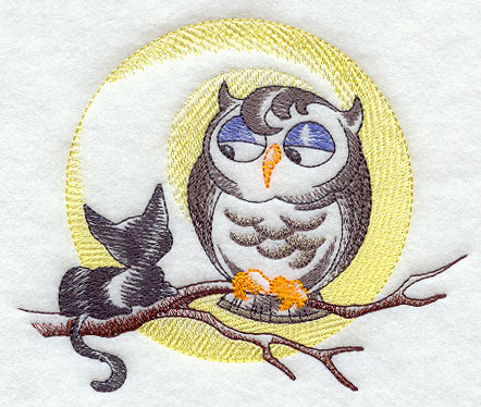 Halloween Kitten with Owl
