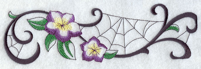 Spider Web Floral Border
