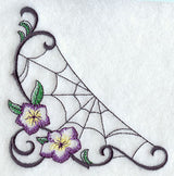 Spider Web Floral Corner