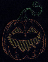 Halloween Jack-o-Lantern (Redwork)