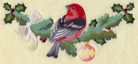 Fir and Feathers Pine Grosbeak Spray