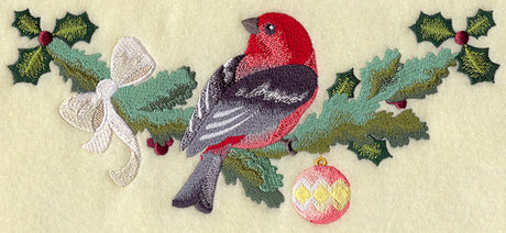 Fir and Feathers Pine Grosbeak Spray