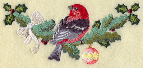 Fir and Feathers Pine Grosbeak Spray