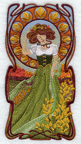 Art Nouveau Spirits of the Season - Autumn