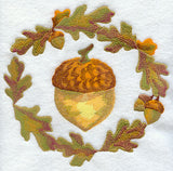 Autumn Acorn Medallion in Watercolor