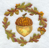Autumn Acorn Medallion in Watercolor