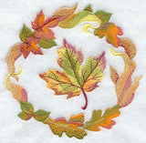 Autumn Leaves Medallion in Watercolor