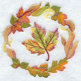 Autumn Leaves Medallion in Watercolor