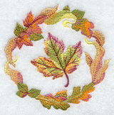 Autumn Leaves Medallion in Watercolor